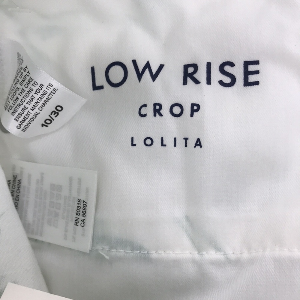 NEW Lucky Brand Low Rise Crop Jeans Palm Green/ White Tropical Print Sz 10/30 - Picture 12 of 14